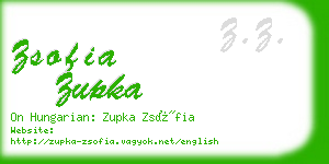 zsofia zupka business card